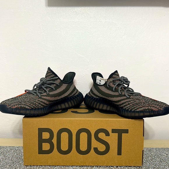 1-Yeezy Boost 350 V2 Carbel/Steel Gray/Solar Red Style#HQ7045, Shoe/Sneaker, 12 - Picture 15 of 17